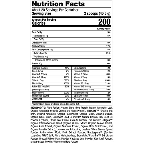 PlantFusion Complete Meal Replacement Shake - Plant Based Protei...