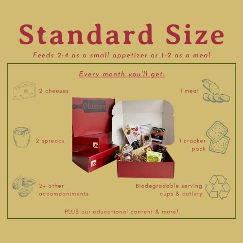 Platterful Charcuterie Box - All In One Kit With Several Meats, ...