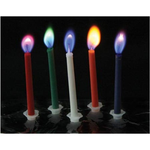 Colorflame Birthday Candles With Colored Flames 12 Per Box