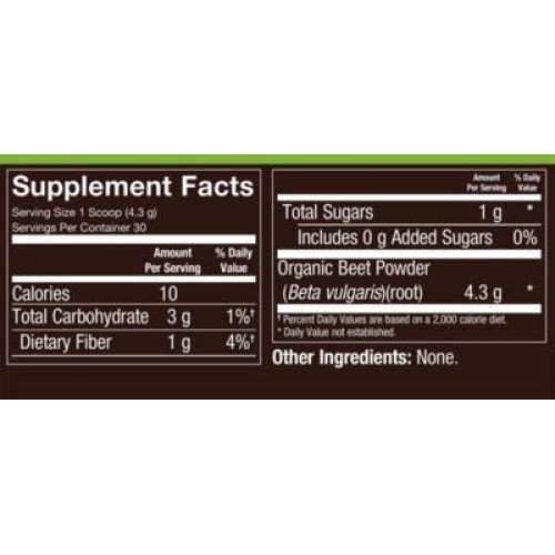 Organic Beet Root Powder Natural Energy Stamina Superfood With N