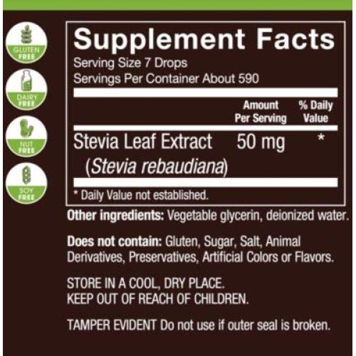 Plnt Liquid Stevia Natural, Nongmo Sweetener With Zero Calories