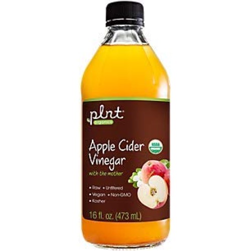 Plnt Organic Apple Cider Vinegar With Mother Supports Digestion,