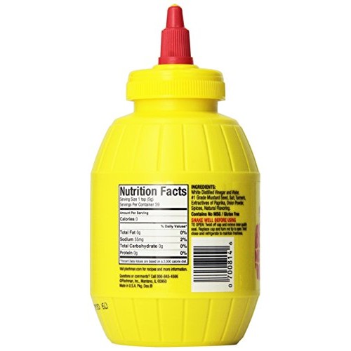 Plochman's, Mustard, Yellow, Mild, 24oz Container (Pack Of 2