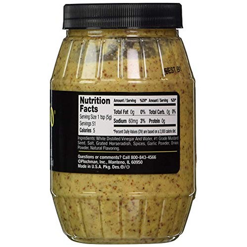 Plochmans Kosciusko Coarse Grain Premium Mustard 9 Ounce 4 Pack