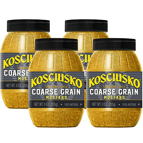 Plochmans Kosciusko Coarse Grain Premium Mustard 9 Ounce 4 Pack