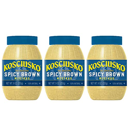 Plochmans Kosciusko Mustard Spicy Brown 9 Ounce 3 Pack