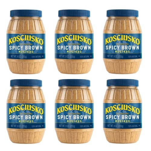 Plochmans Kosciusko The Original Spicy Brown Mustard, Bold and ...