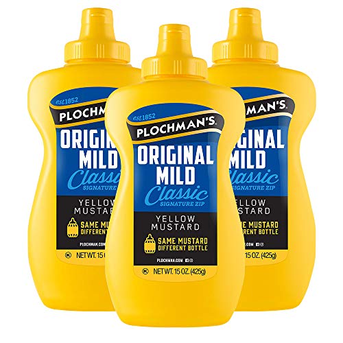Plochmans Original Mild Classic Yellow Mustard, 15 Oz Bottle 3