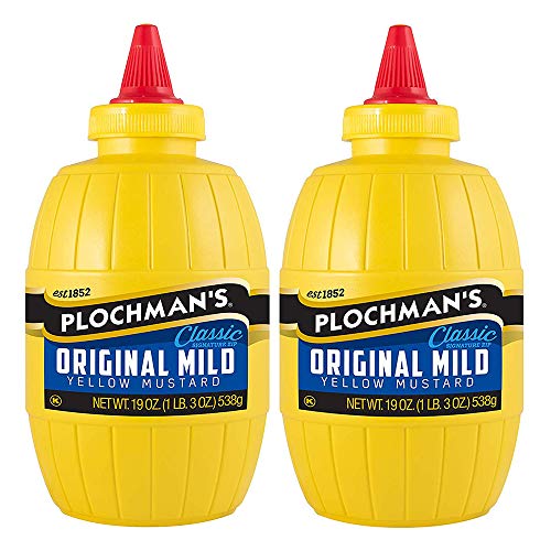 Plochmans Original Mild Classic Yellow Mustard, 19 Oz 2 Pack