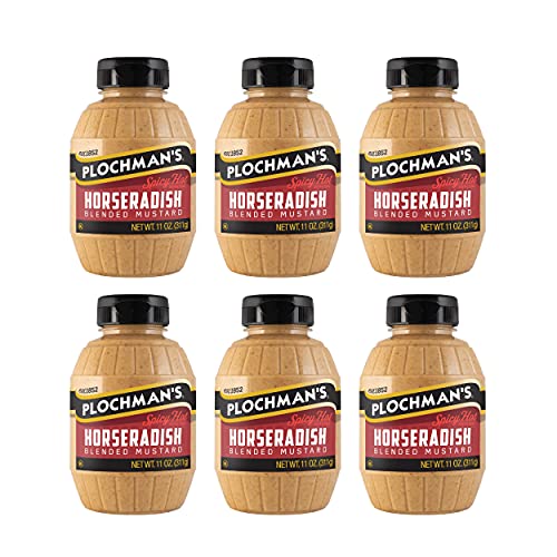 Plochmans Spicy Horseradish Mustard, 11 Ounce Pack Of 6