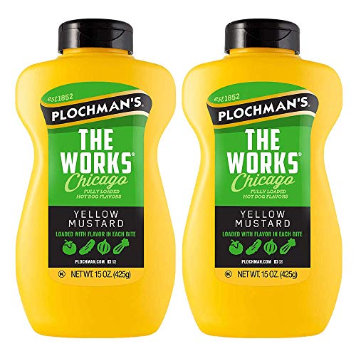 Plochmans The Works Yellow Mustard 15 Oz 2 Pack