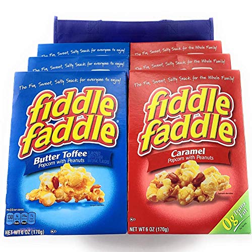 Fiddle Faddle Peanut Popcorn 6 Box Sampler Pack! 3 Butter Toffee