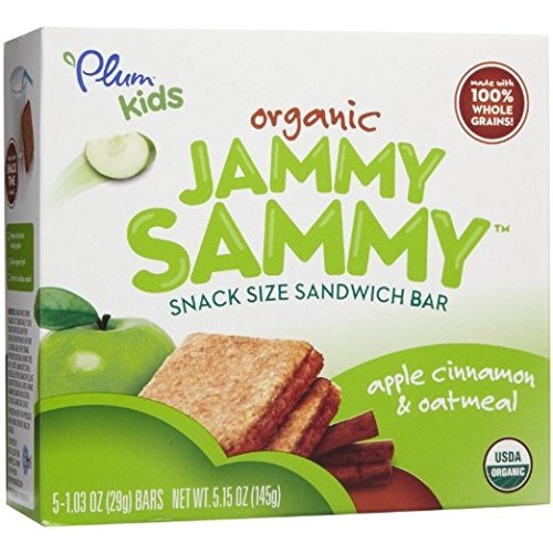 Plum Organics Jammy Sammy Bars Bundle: 1 Box Of Each