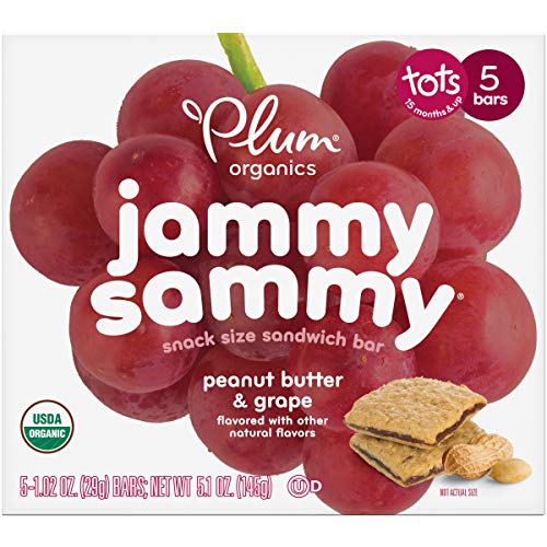Plum Organics Jammy Sammy Peanut Butter &Amp; Grape, 5.1 Oz, 5 Count