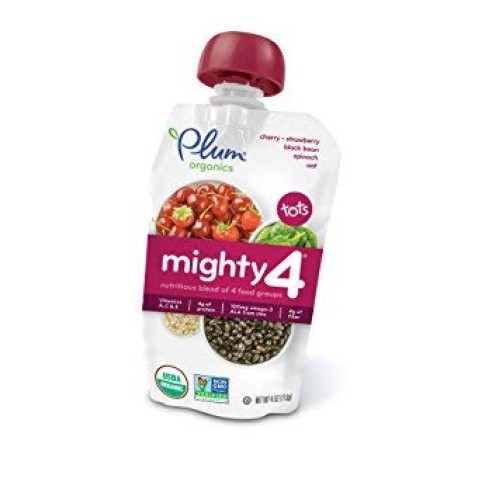 Plum Organics 1750553 4 Oz Cherry With Strawberry44; Black Bean