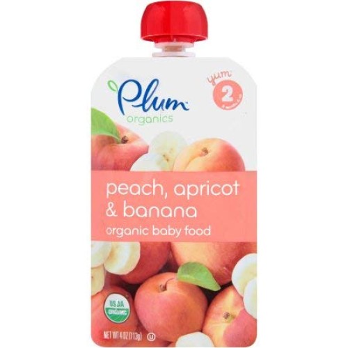 Plum Organics 2Nd Blends Baby Food - Peach, Apricot, Banana Pac