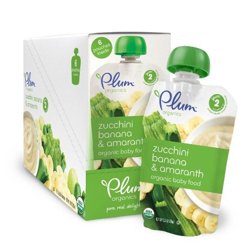 Plum Organics Second Blends Zucchini Banana And Amaranth Baby Fo