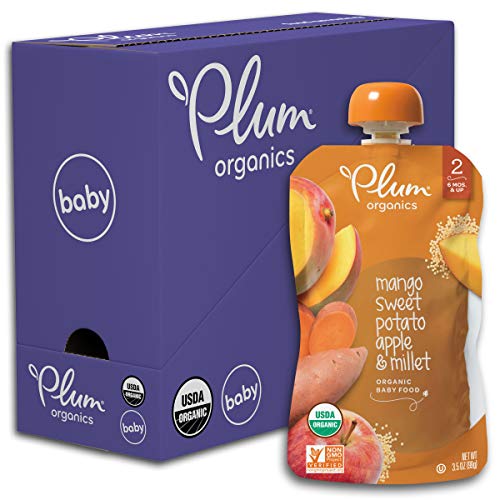 Plum Organics Stage 2 Organic Baby Food, Mango, Sweet Potato, Ap