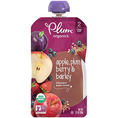 Plum Organics, Apple Plum Berry &Amp; Barley, 3.5 Oz