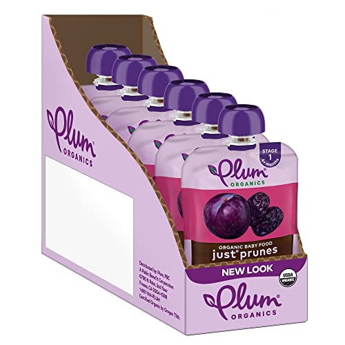 Plum Organics Baby Food Pouch | Stage 1 | Prune Puree | 3.5 Ounc...