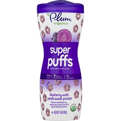 Plum Organics Baby Super Puffs, Blueberry With Purple Sweet Pota