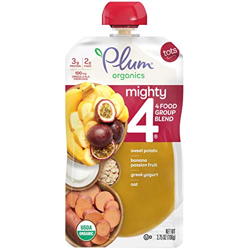 Plum Organics Mighty 4, Organic Toddler Food, Sweet Potato, Bana