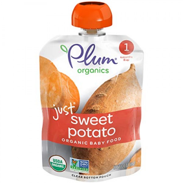 Plum Organics Stage 1 Baby Food, Sweet Potato Puree, 3 Oz