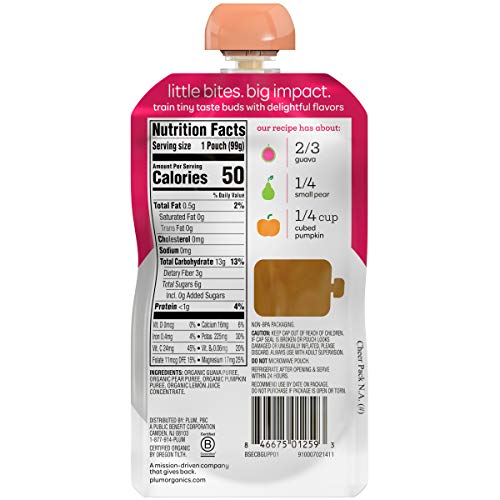 Plum Organics Stage 2, Organic Baby Food, Guava, Pear &Amp; Pumpkin, Plum Organics Stage 2, Organic Baby Food, Guava, Pear &Amp; Pumpkin,