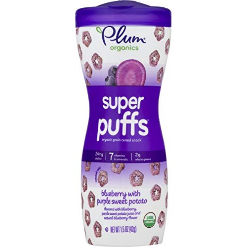 Plum Organics Super Puffs Blueberry With Purple Sweet Potato, 1.