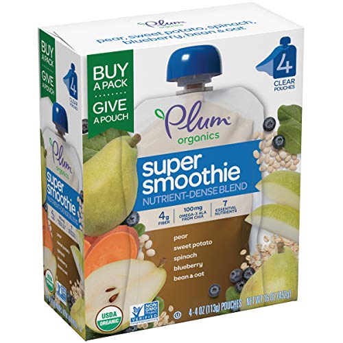 Plum Organics Super Smoothie, Blueberry, Pear, Sweet Potato &Amp; Sp