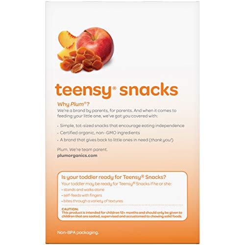 Plum Organics Teensy Fruits, Peach, 1.75 Ounce Pack Of 8