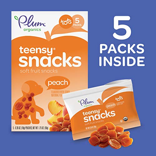 Plum Organics Teensy Fruits, Peach, 1.75 Ounce Pack Of 8