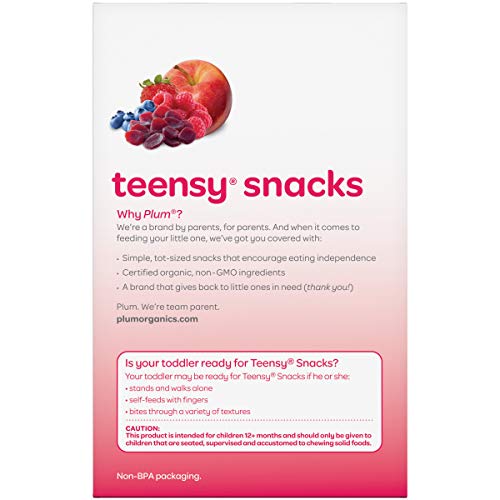 Plum Organics Teensy Snacks Organic Toddler Fruit Snacks, Berry,
