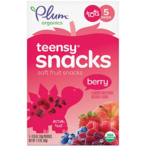 Plum Organics Teensy Snacks Organic Toddler Fruit Snacks, Berry,