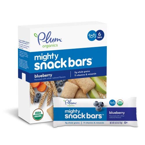 Plum Organics Tots Mighty 4 Cereal Bars Blueberry Carrot 4.02Oz