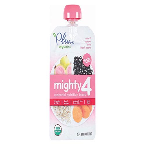 Plum Organics Tots Mighty 4 Essential Nutrition Blend Pouch, Car
