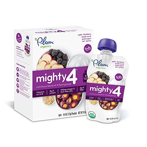 Plum Organics Tots Plum Organic Toddler Food, Apple, Blackberry,