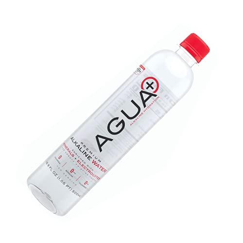 Agua Plus Premium Alkaline Water | 16.9 fl oz Bottles | Count of 4