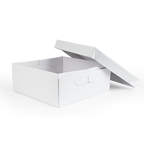 Pme Cbo804 10 X 6 Square Cake Box, Standard, White