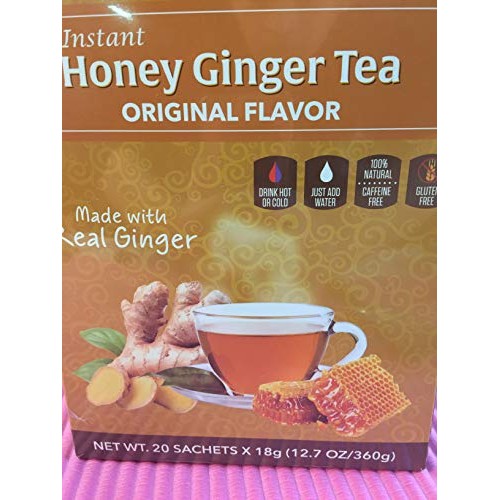 40 Bags Pocas Instant Ginger Honey Tea 18G/0.63Oz Honey Ginge
