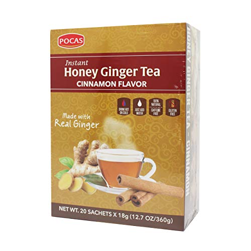 Pocas Honey Ginger Tea, Cinnamon, 12.7 Ounce, 20 Bags Pack Of 2
