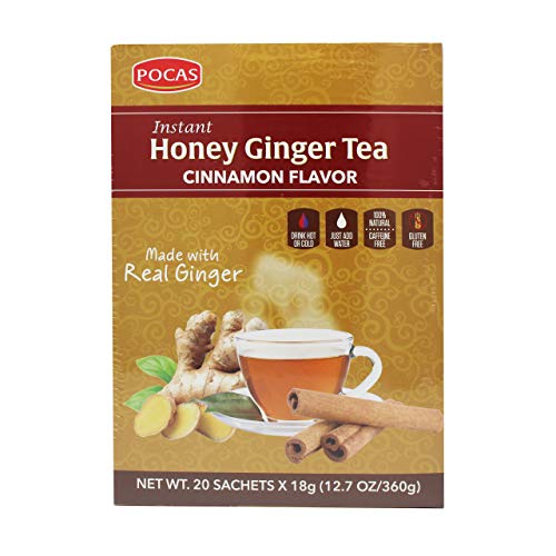 Pocas Honey Ginger Tea, Cinnamon, 12.7 Ounce, 20 Bags Pack Of 2