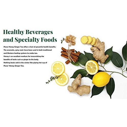 Pocas Instant Honey Ginger Tea Original + Mint, Date, Ginseng, C