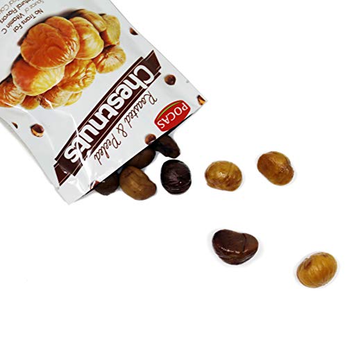Pocas Organic Peeled &Amp; Roasted Chestnuts, 100 Gram Pack Of 6