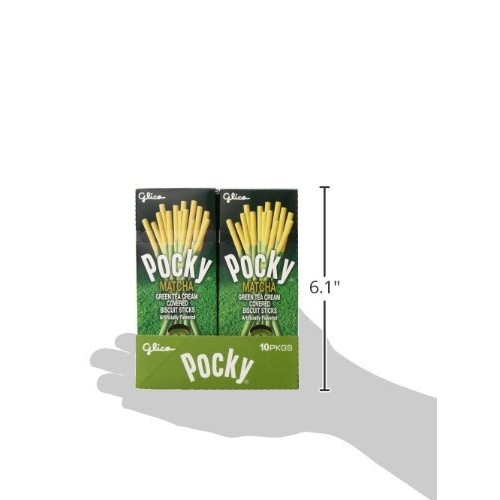 Pocky Matcha Green Tea Cream Covered Biscuit Sticks, 1.41 Ounce