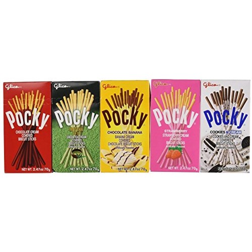 Pocky Biscuit Stick 5 Flavor Variety Pack Pack Of 5
