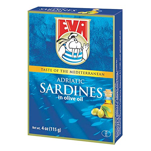 Podravka Eva Sardines, Olive Oil, 115G, 4.05 Oz Pack Of 30