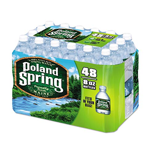 Poland Spring Half Pint Natural Spring Water 8 Oz - Pack Of 48