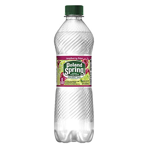 Poland Spring Sparkling Natural Spring Water, Raspberry Lime, 16...