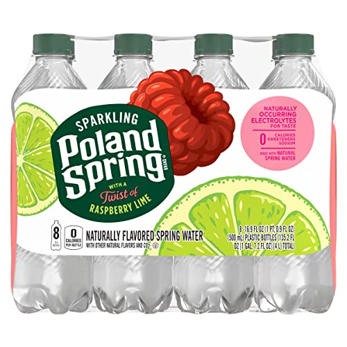 Poland Spring Sparkling Water, Raspberry Lime, 16.9 Fl Oz Pack ...